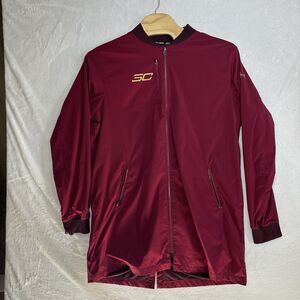 Under Armour Long Range Bomber Jacket Men's Size XXL Black‎ Currant Red SC30